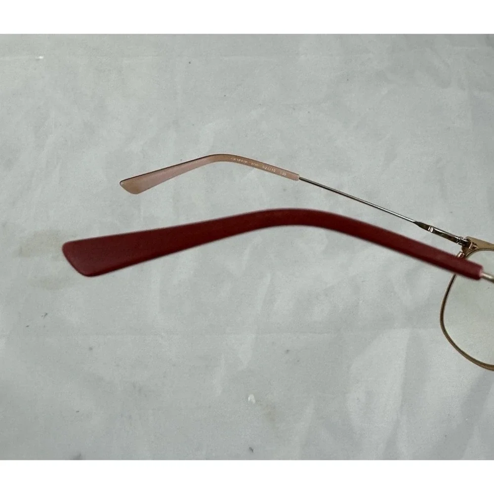 Calvin Klein Eyeglasses Frames Red Cat Eye Rose Gold Tone 52-15-135 CK18108 600